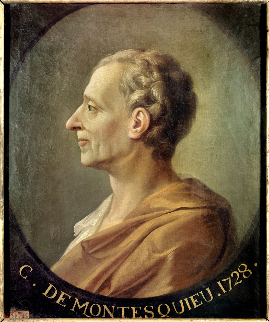 Ritratto del filosofo e pensatore politico francese Charles de Secondat, Barone di Montesquieu da Jacques Antoine (after) Dassier
