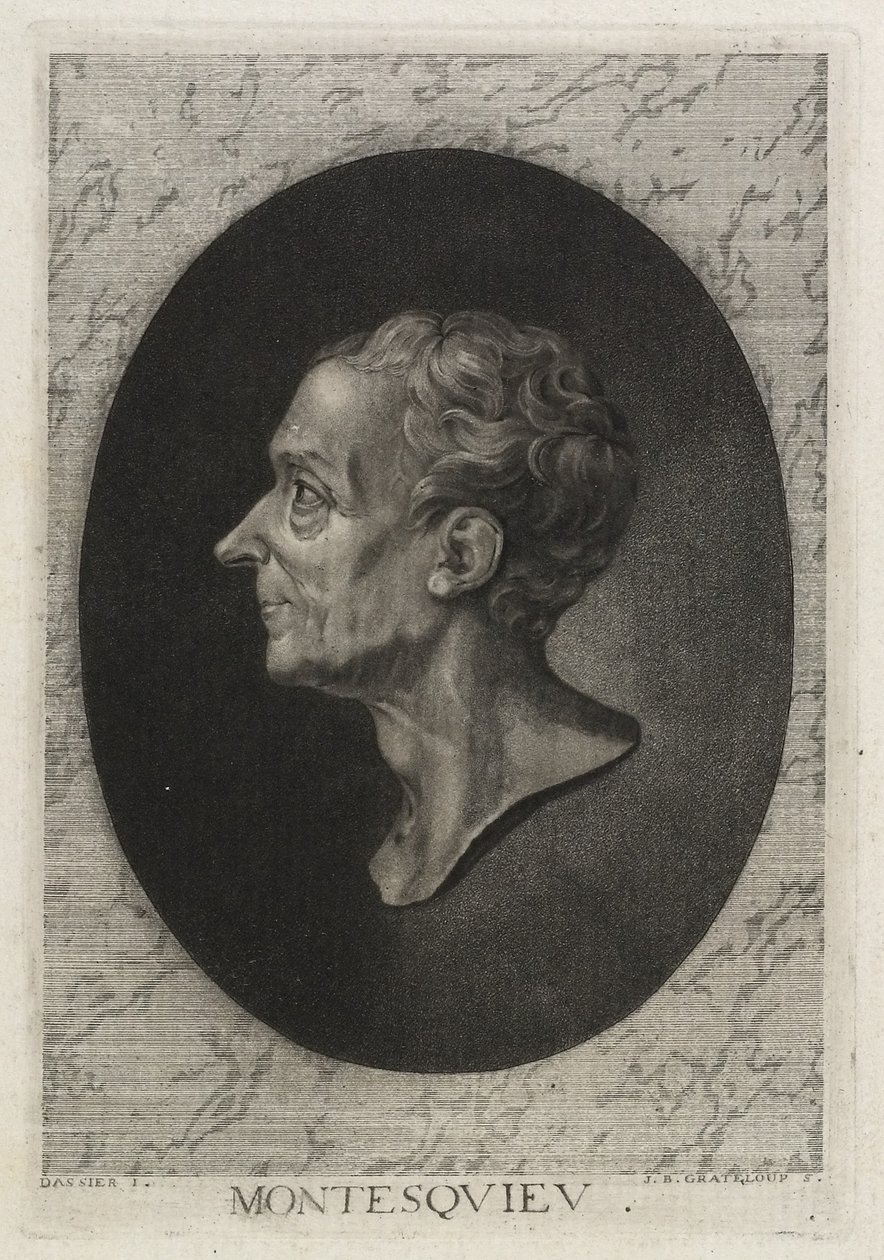 Montesquieu, inciso da Jean-Baptiste de Grateloup da Jacques Antoine Dassier
