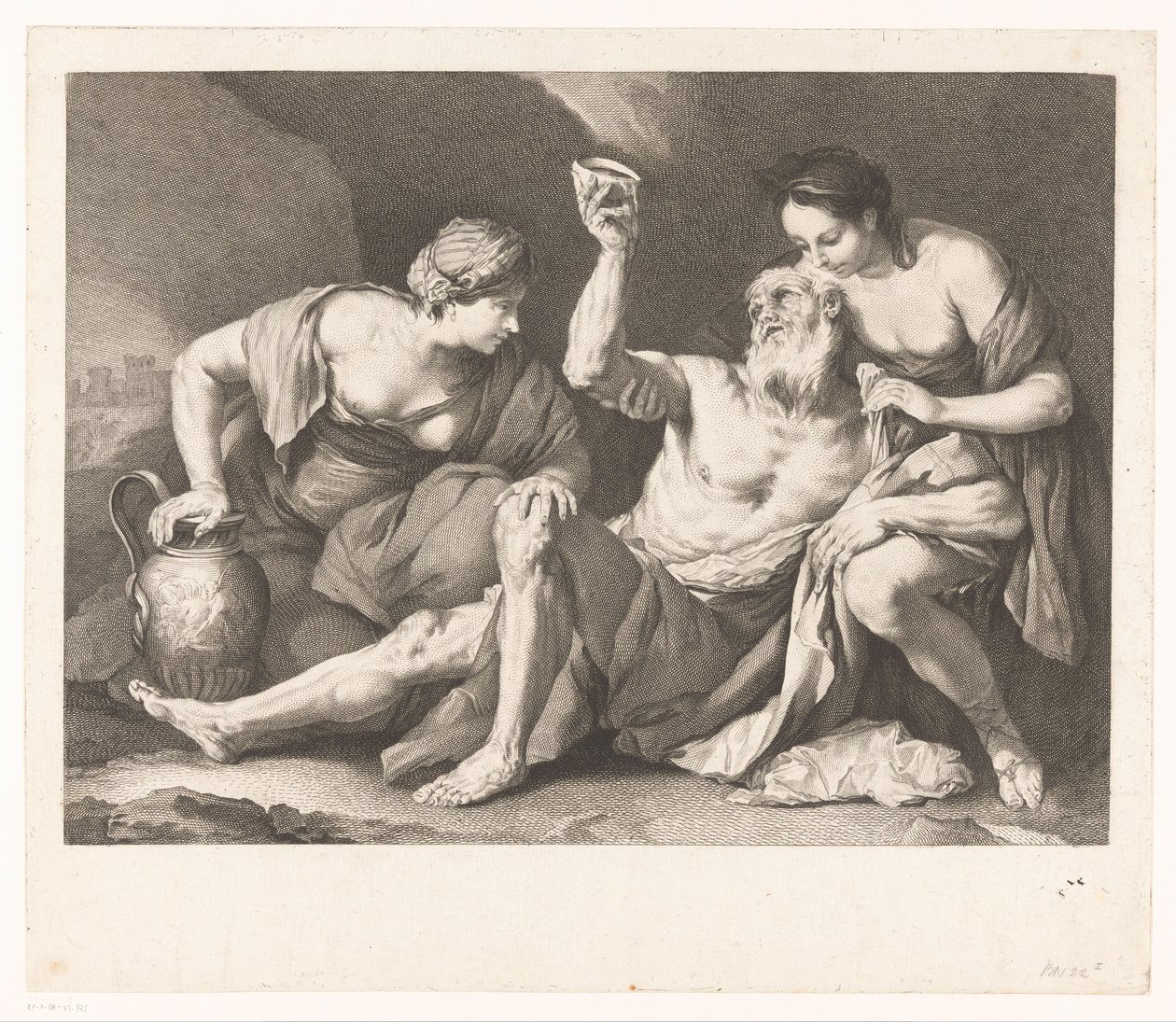 Lot ubriacato dalle sue figlie da Jacques Beauvarlet