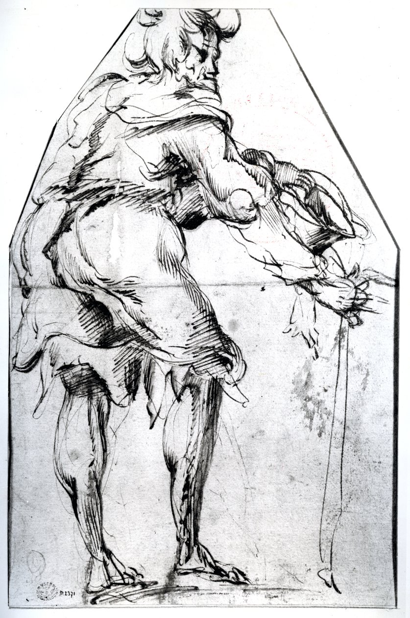 Mendicante con cappello e bastone da Jacques Bellange
