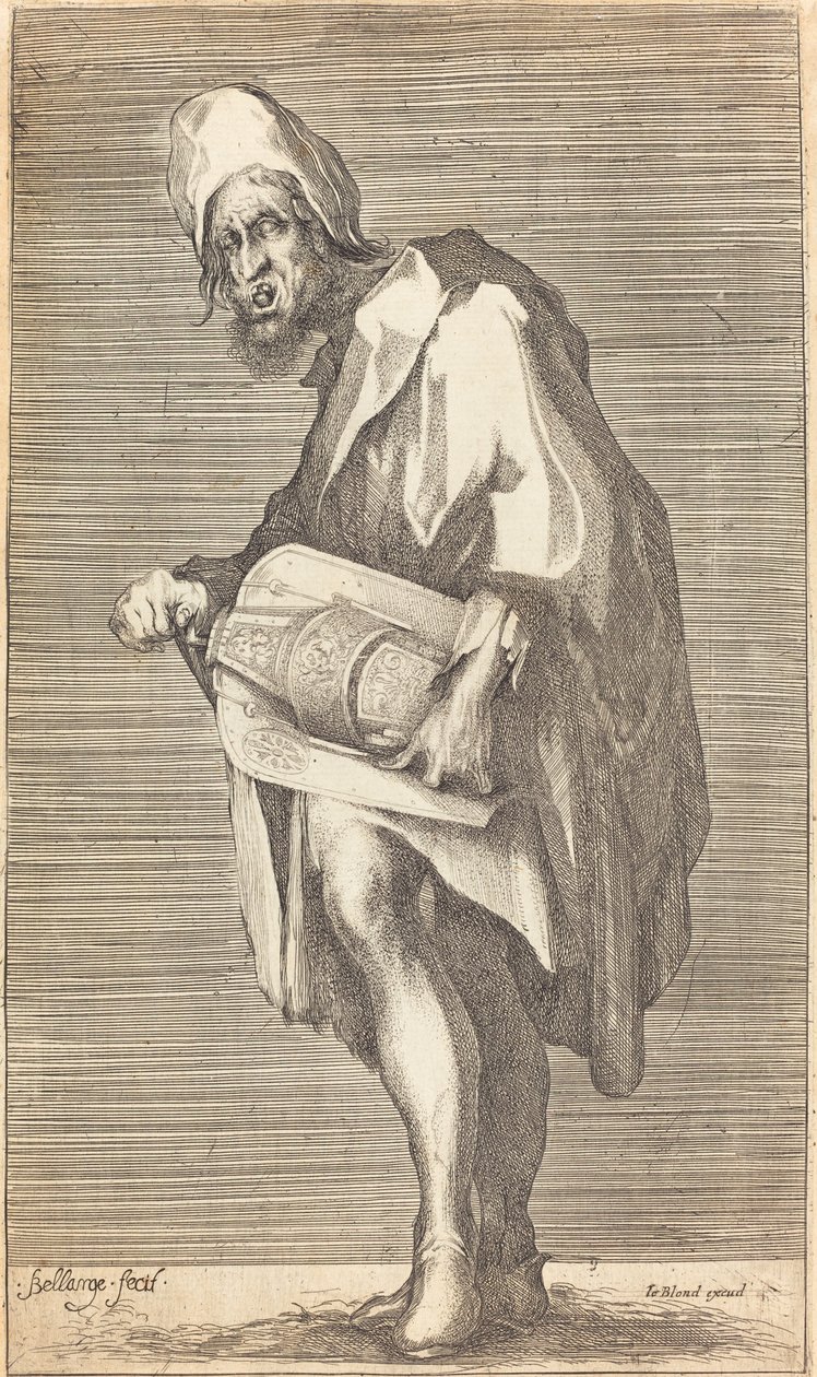 Il suonatore di ghironda cieco da Jacques Bellange