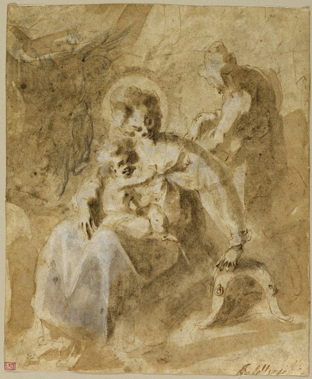 La Sacra Famiglia si riposa durante la fuga in Egitto da Jacques Bellange