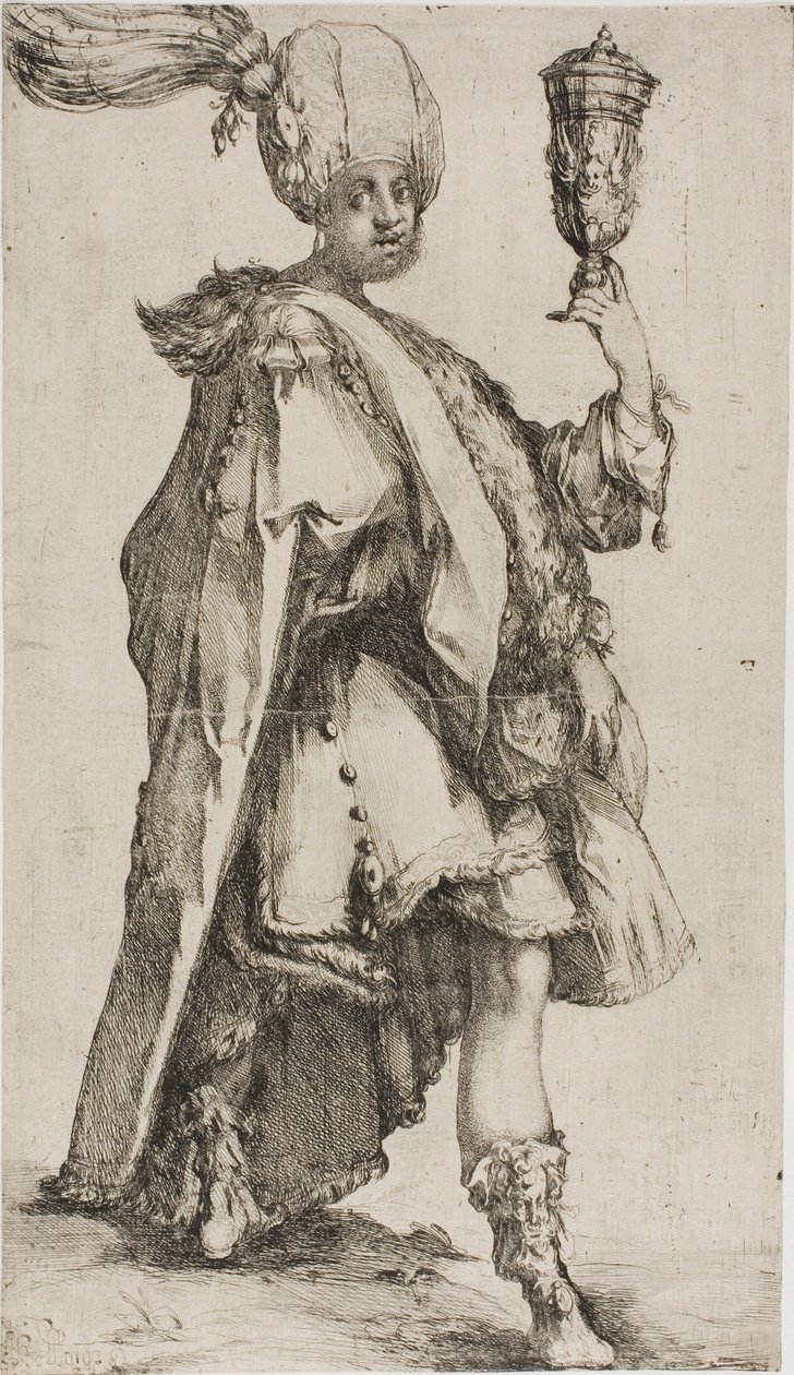 I tre magi: Baldassarre, re di Saba da Jacques Bellange
