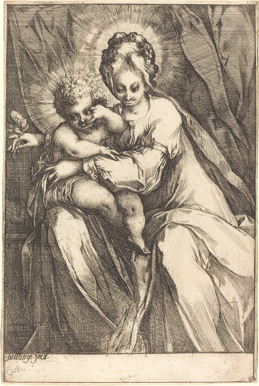 La Vergine e il Bambino con una rosa, c. 1616-1617 da Jacques Bellange