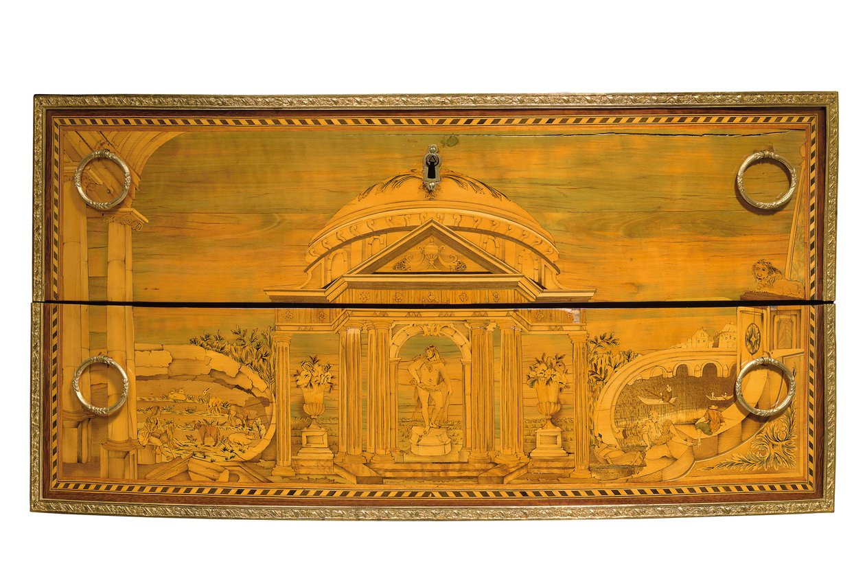 (dettaglio) di una comò Luigi XVI, c.1770-75 da Jacques Birckle