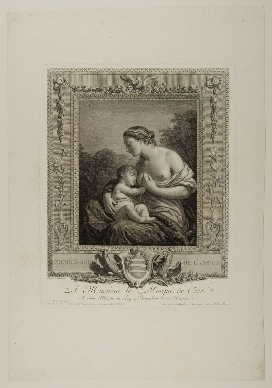 Prima età di Cupido (incisione) da Jacques Bouillard
