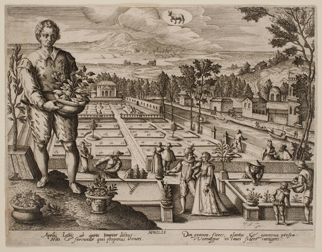 Aprile, dalla serie “I mesi” da Jacques Callot