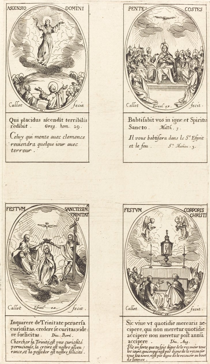 Ascensione; Pentecoste; Trinità; Corpus Domini da Jacques Callot