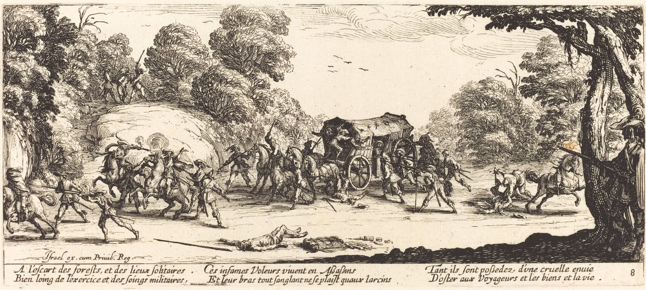 Attacco a una carrozza da Jacques Callot