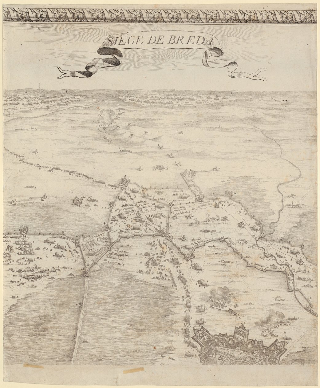 Dettaglio da "La battaglia di Breda" da Jacques Callot