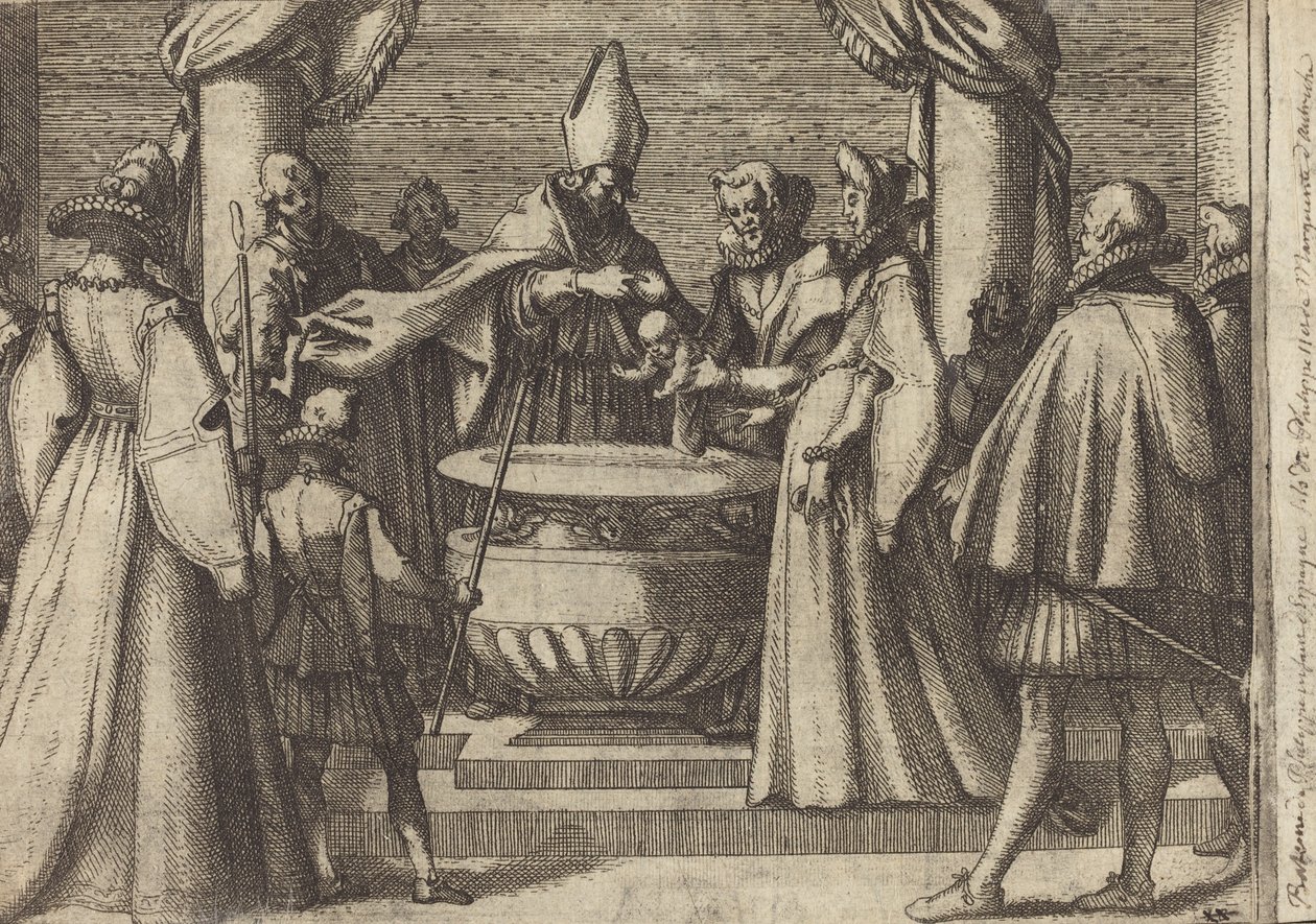 Battesimo del principe di Spagna [verso] da Jacques Callot