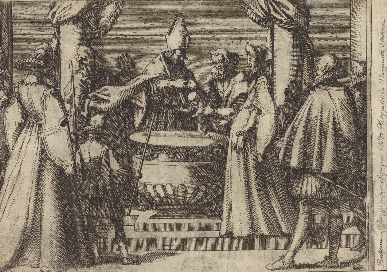 Battesimo del principe di Spagna [verso] da Jacques Callot