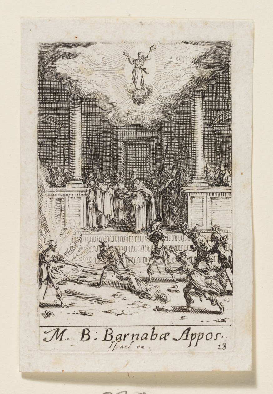 Barnaba apostolo (Barnabae Apost.) da Jacques Callot