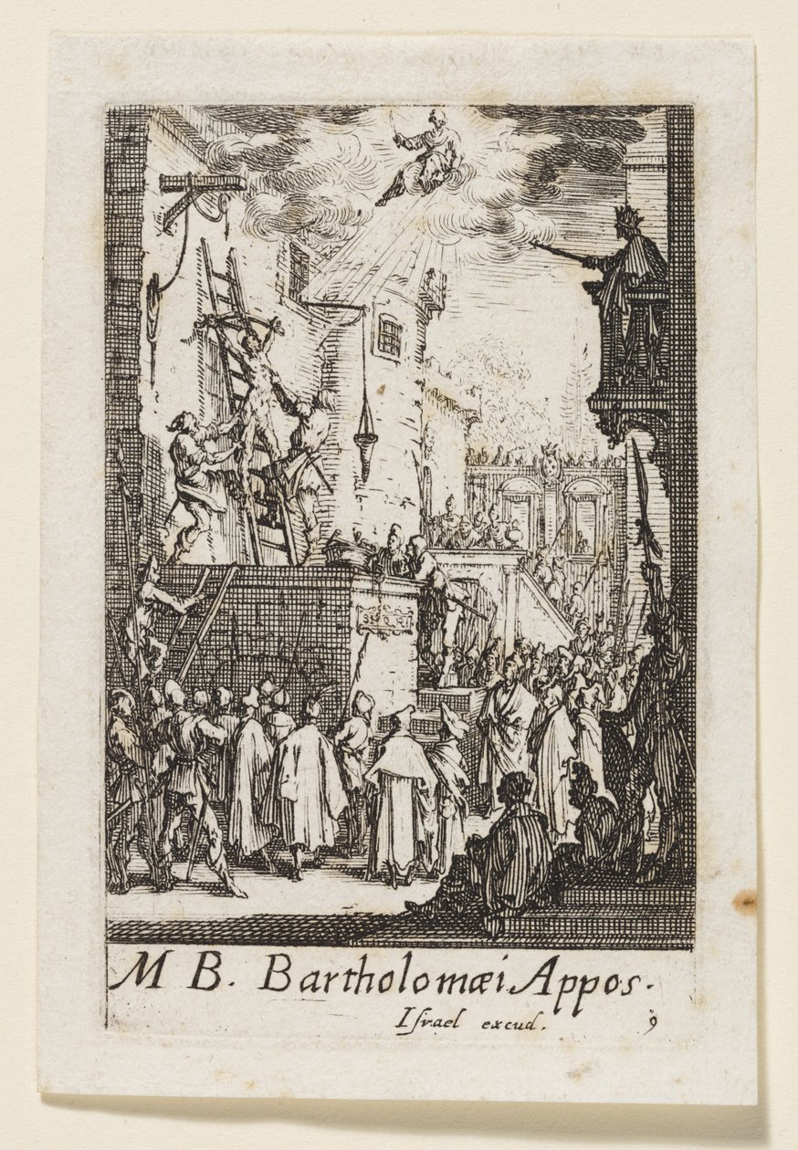 Bartolomeo apostolo (Bartholomaei Apost.) da Jacques Callot