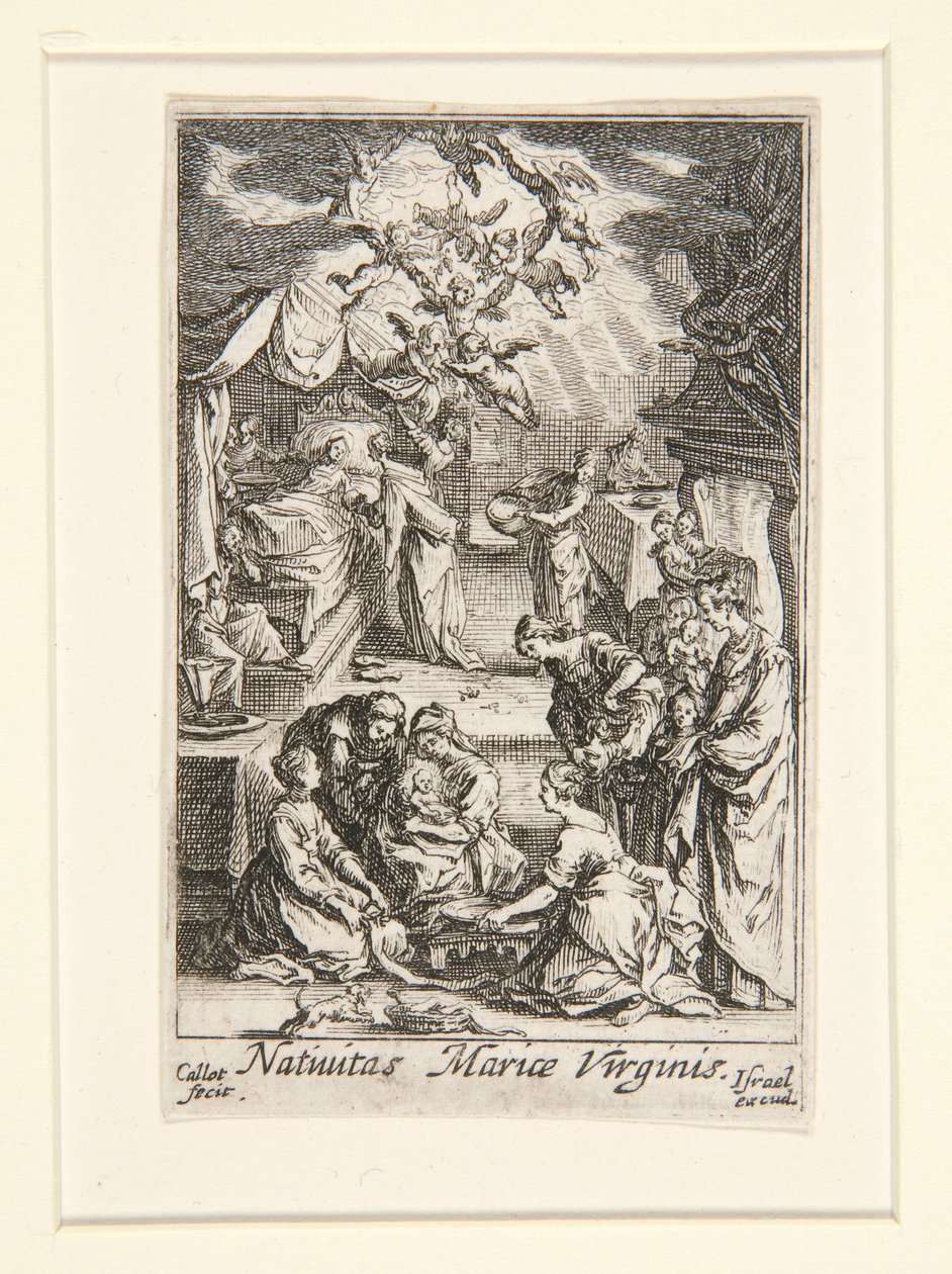 Nascita della Vergine, n. 2 da La vita della Vergine da Jacques Callot