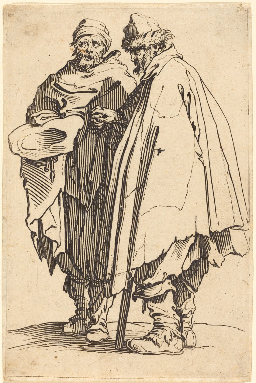Mendicante Cieco e Compagno da Jacques Callot