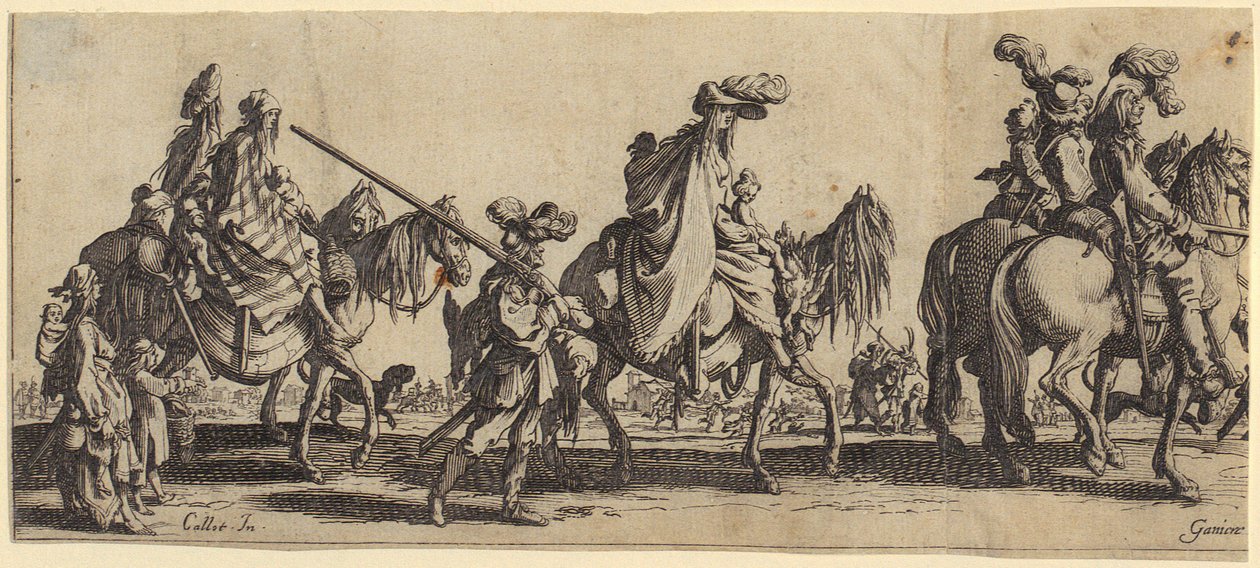 I Bohemiens [nomadi] in viaggio da Jacques Callot