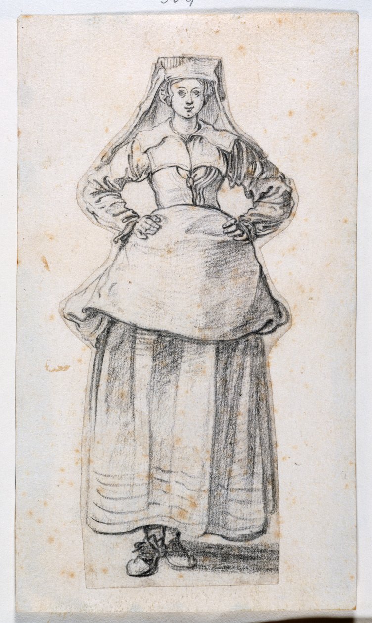 Borghesi in diverse attitudini, da Prints Album 21, numero 304 da Jacques Callot
