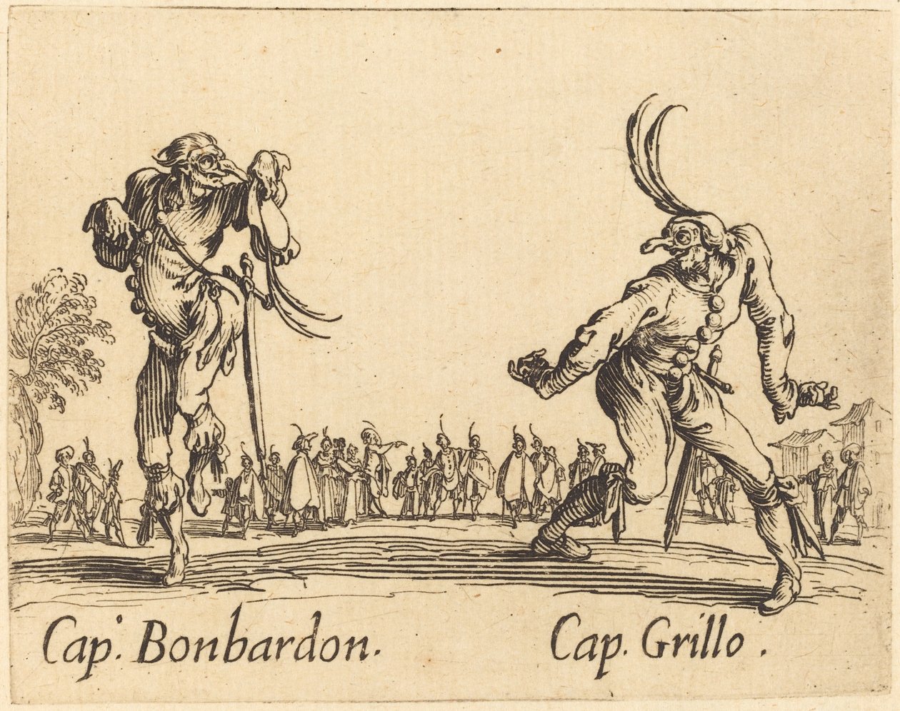 Cap. Bonbardon e Cap. Grillo da Jacques Callot