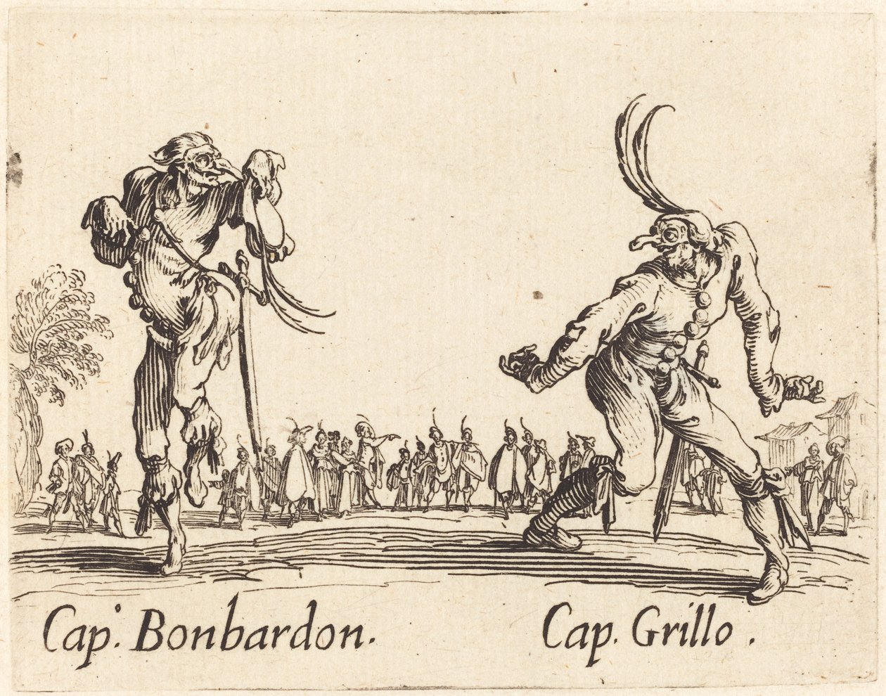Cap. Bonbardon e Cap. Grillo da Jacques Callot