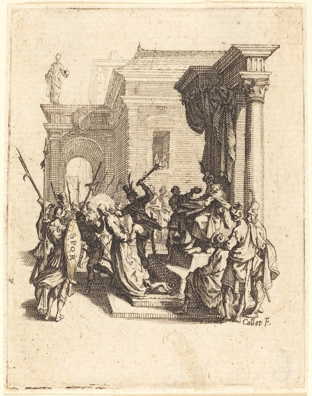 Cristo Condannato a Morte da Pilato da Jacques Callot