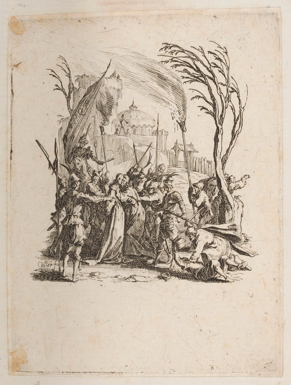 Cristo Consegnato ai Giudei, no. 4 di 11 da La Piccola Passione da Jacques Callot