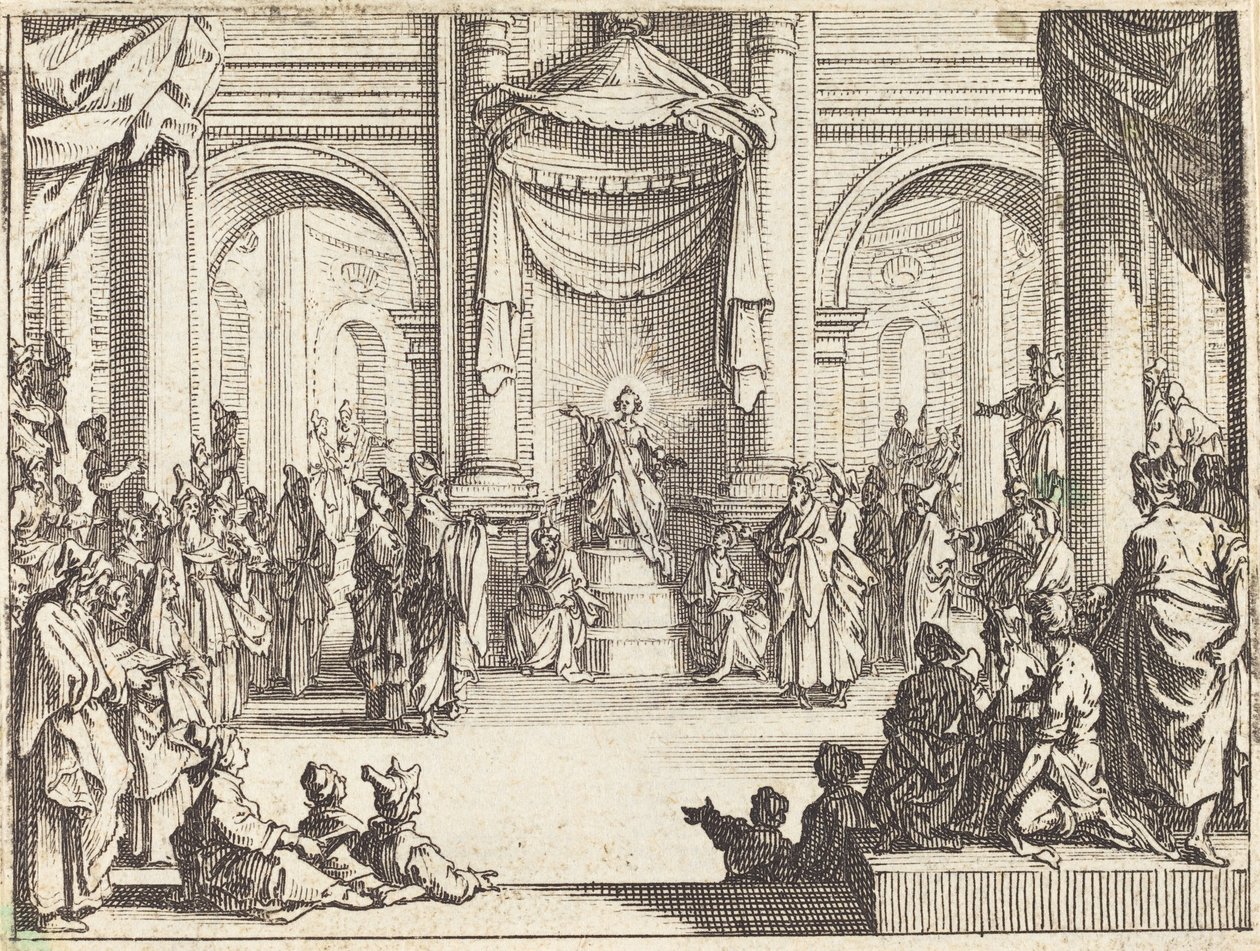 Cristo che disputa con i dottori da Jacques Callot