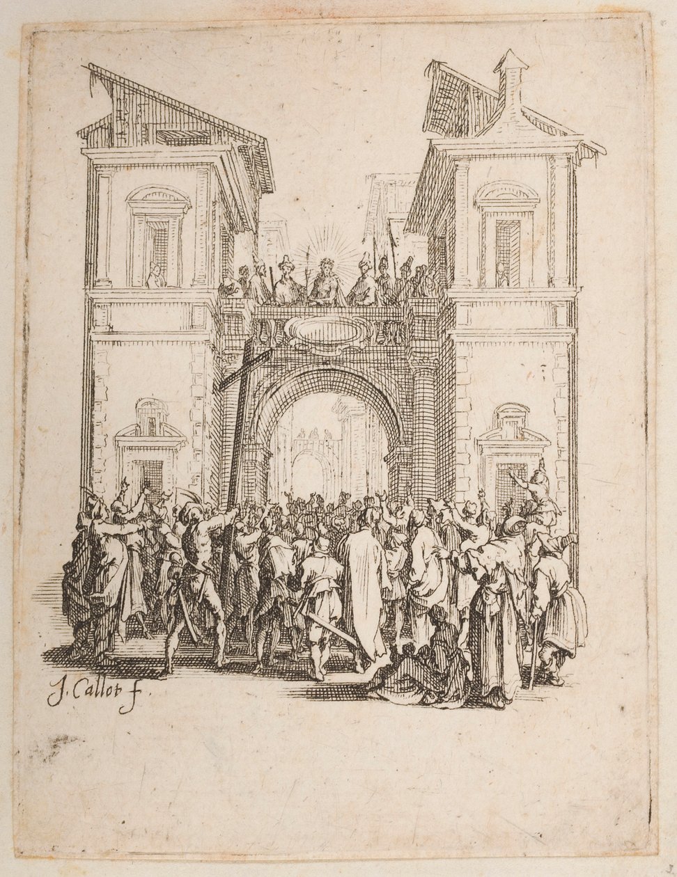 Cristo Presentato al Popolo, n. 9 di 11 da La Petite Passion da Jacques Callot