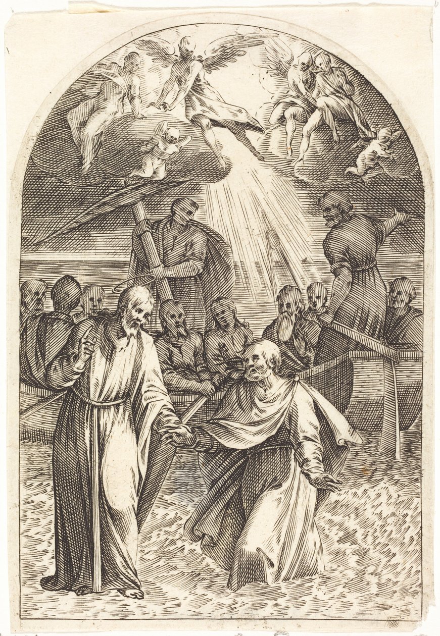 Cristo che cammina sulle acque [seconda tavola] da Jacques Callot