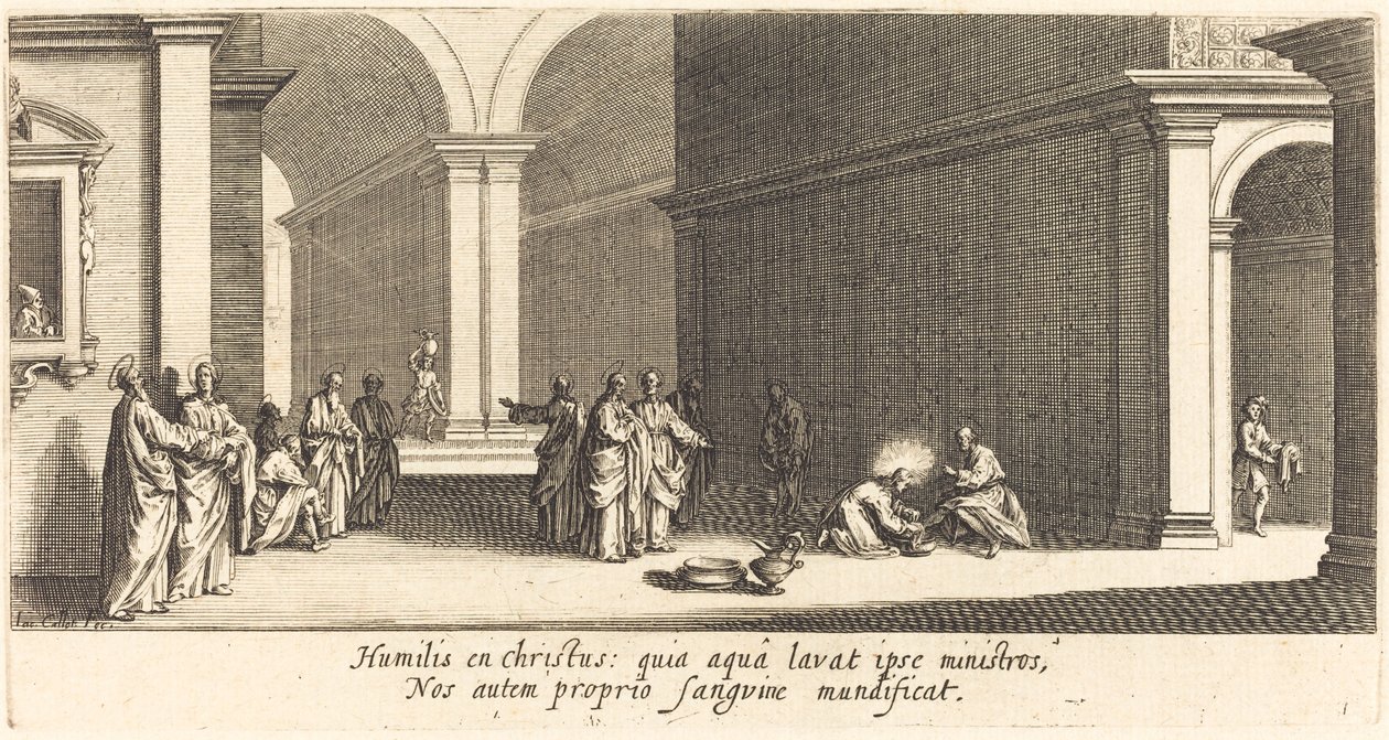 Cristo Lava i Piedi agli Apostoli da Jacques Callot