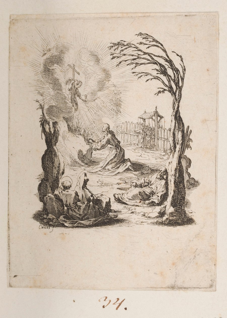 Cristo nel Giardino degli Ulivi, n. 3 di 11 da La Petite Passion da Jacques Callot