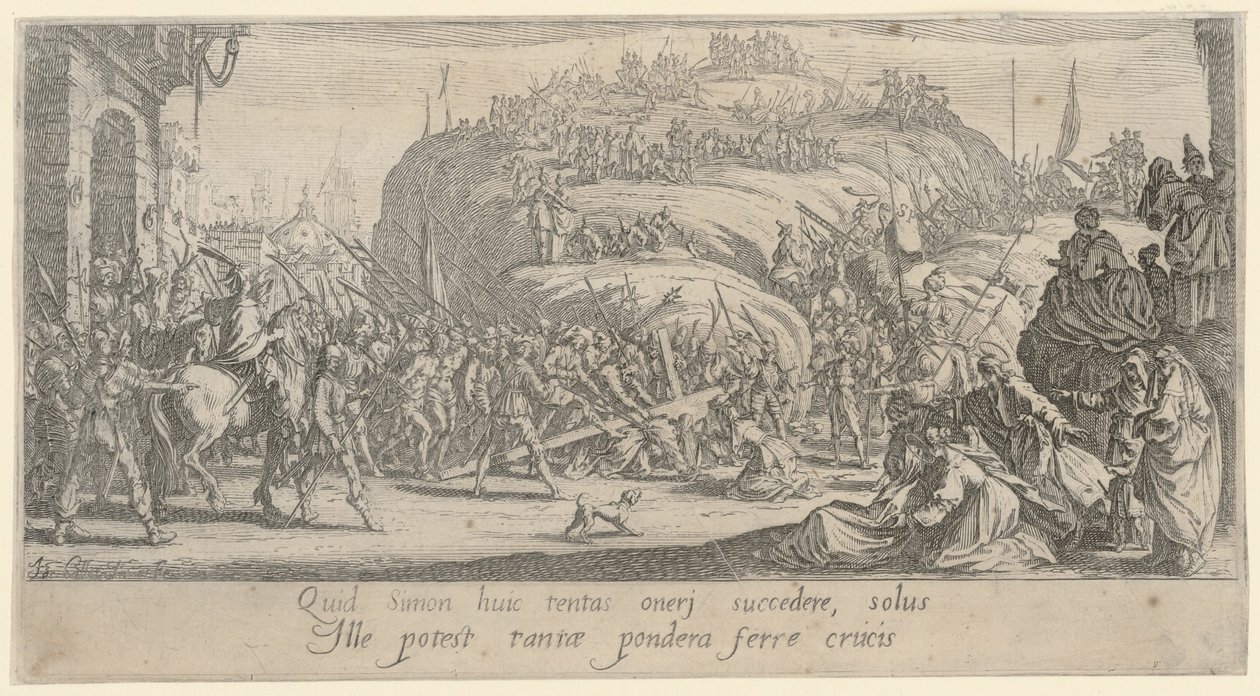 Cristo porta la croce da Jacques Callot