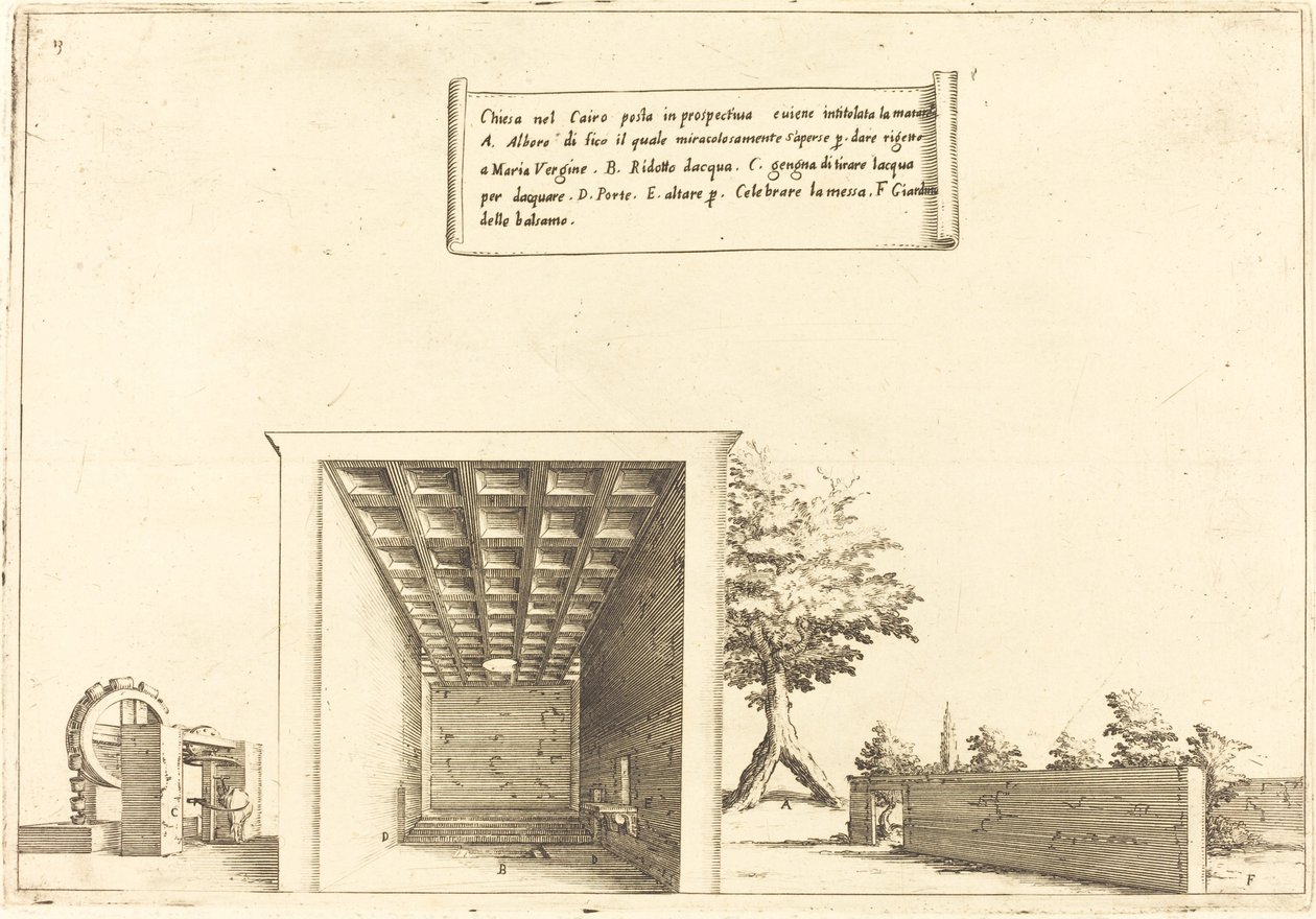 Chiesa al Cairo da Jacques Callot