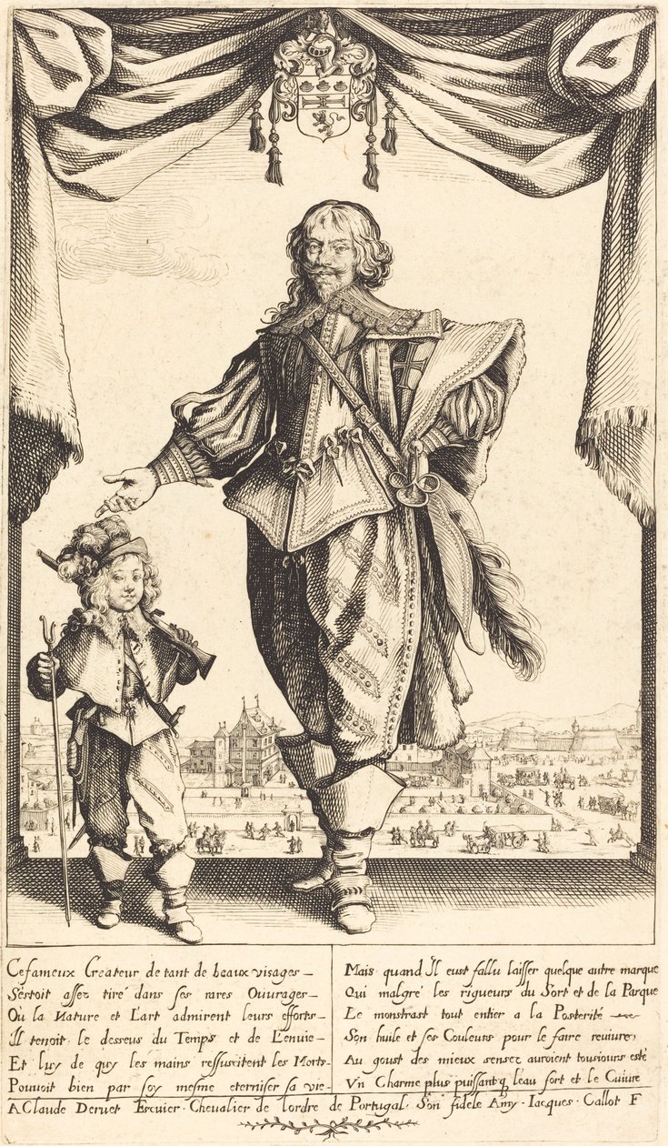 Claude Deruet e suo figlio Jean da Jacques Callot
