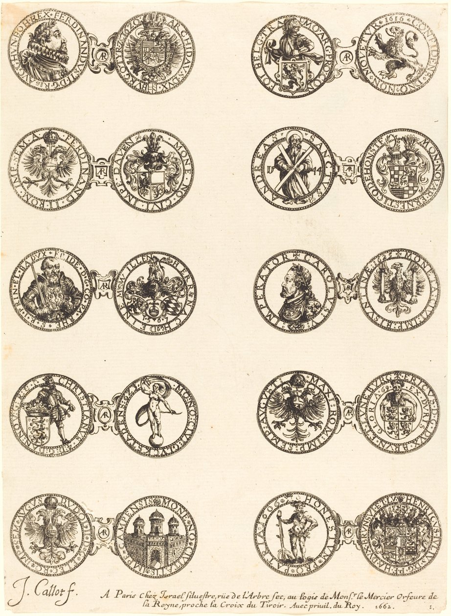Monete [tavola 1] da Jacques Callot