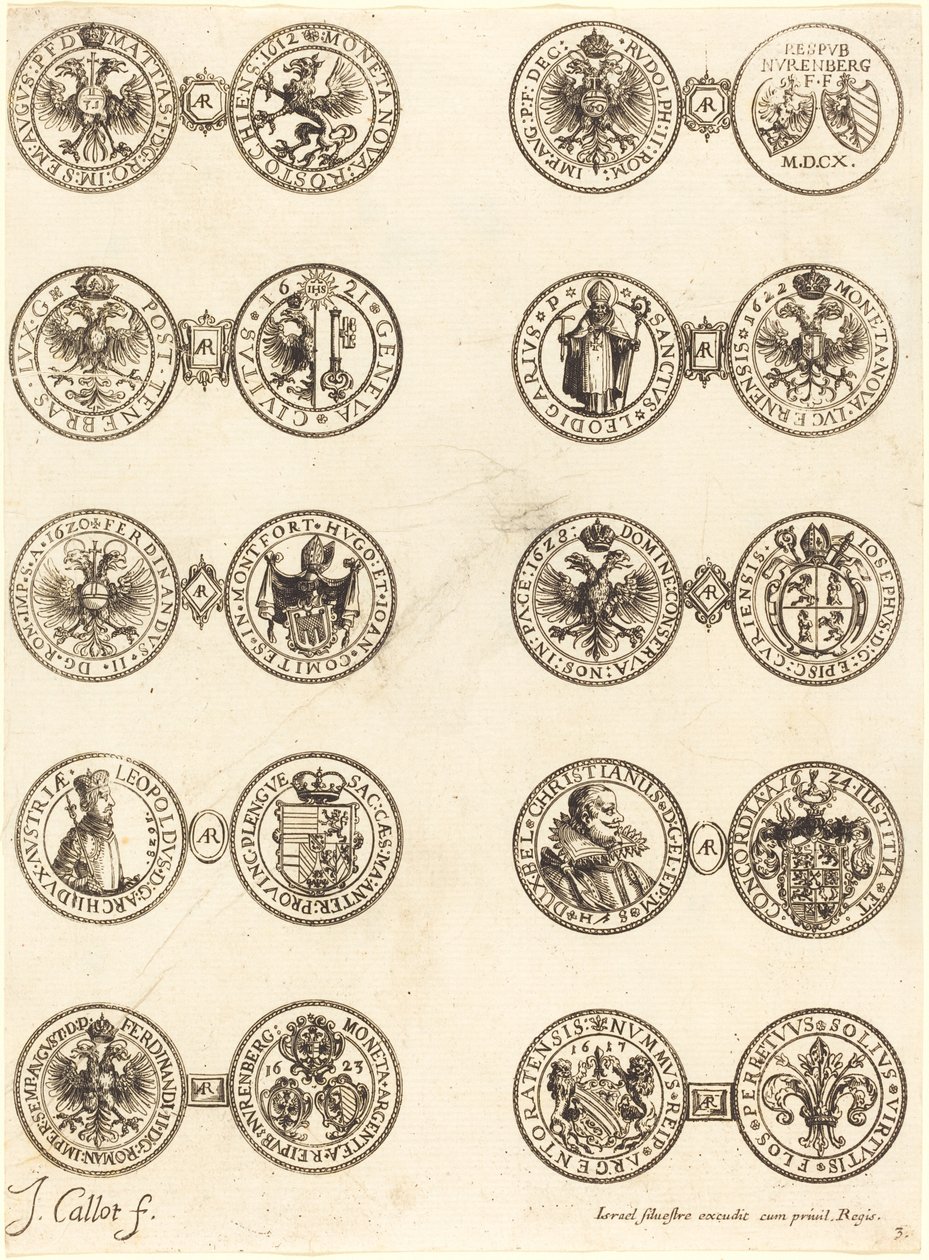 Monete [tavola 3] da Jacques Callot