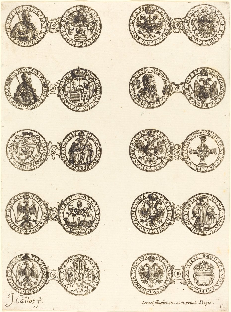 Monete [tavola 6] da Jacques Callot