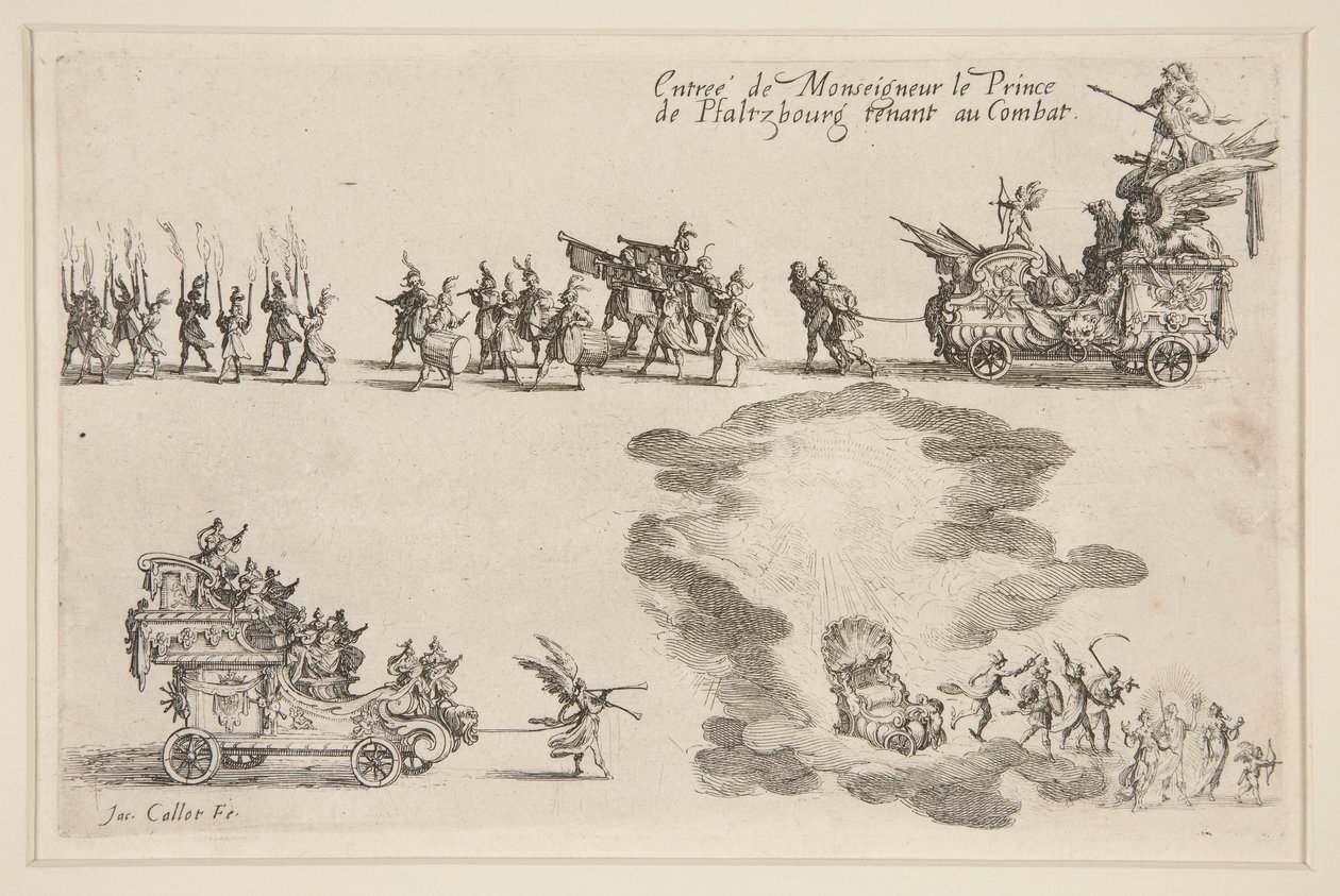Combattimento alla Barriera, Entrata del Principe di Plaltzbourg da Jacques Callot
