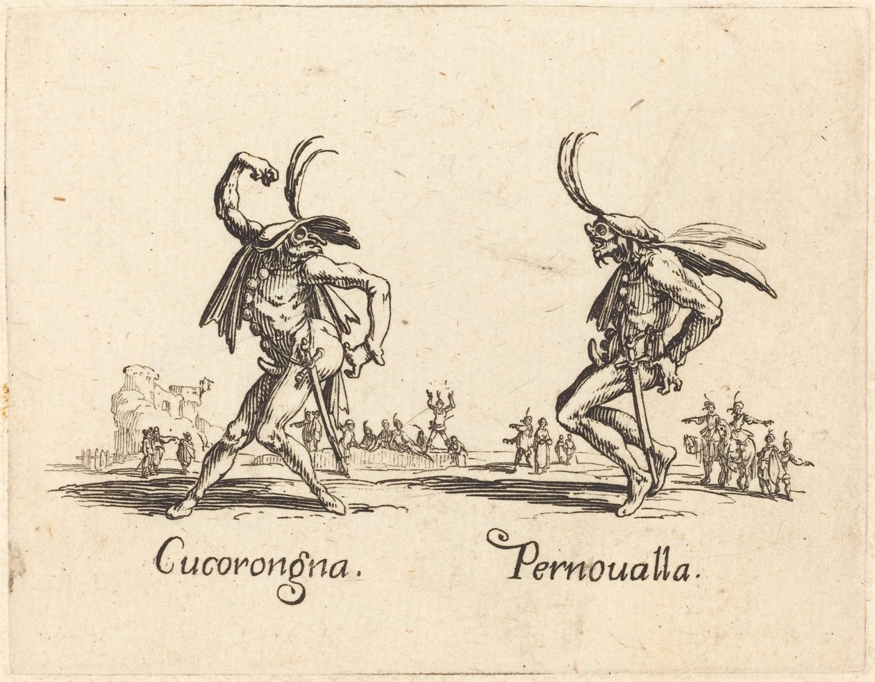 Cucorongna e Pernoualla da Jacques Callot