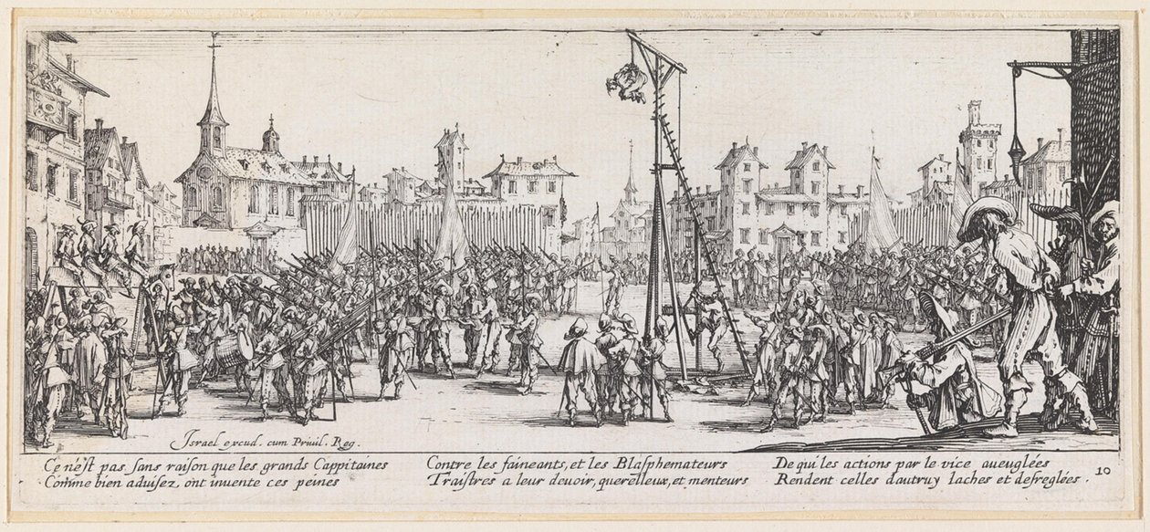 La tortura sulla forca a bilanciere da Jacques Callot