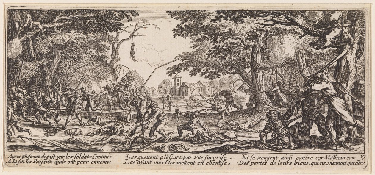 La rappresaglia dei contadini da Jacques Callot