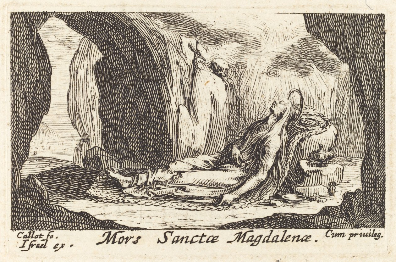 Morte della Maddalena da Jacques Callot