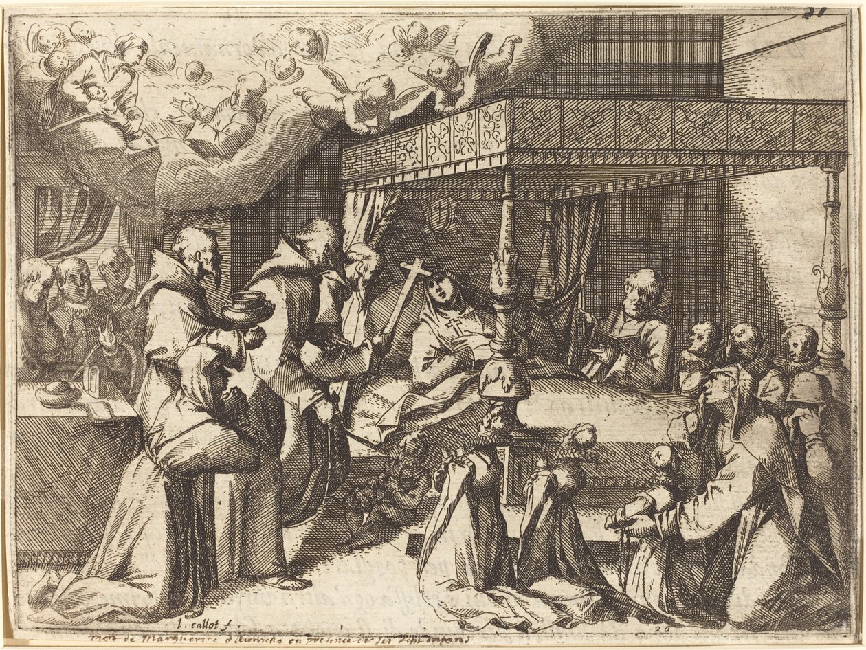 La morte della regina da Jacques Callot