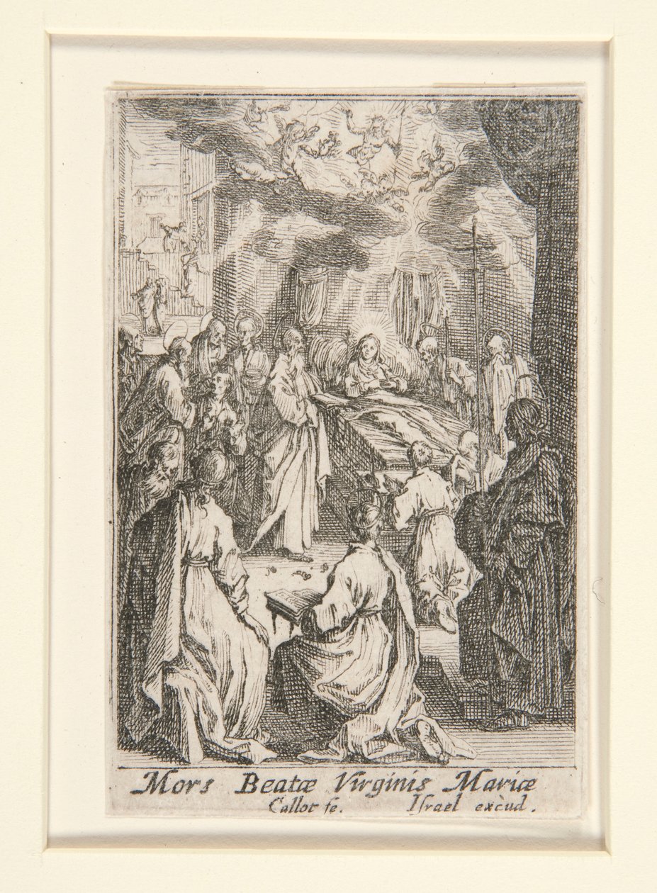 Morte della Vergine, n. 11 da La vita della Vergine da Jacques Callot