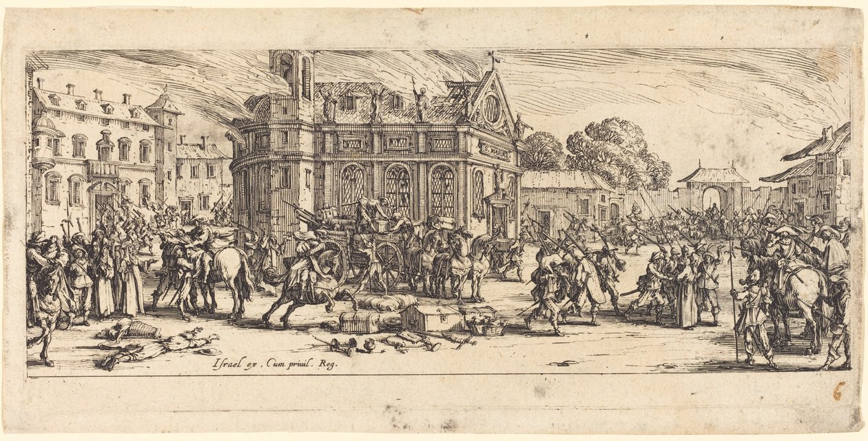 Distruzione di un convento da Jacques Callot