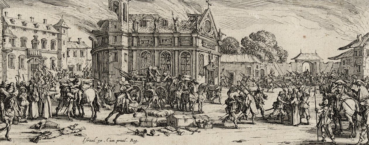 Distruzione di un convento da Jacques Callot