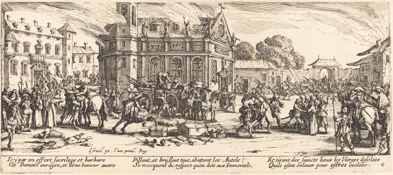 Distruzione di un convento da Jacques Callot