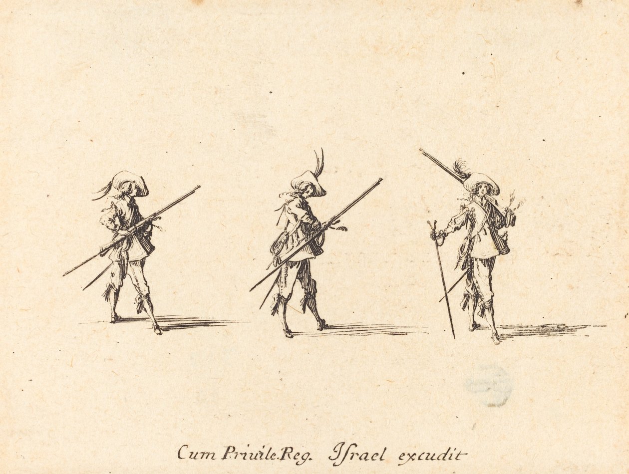 Esercitazione con il moschetto da Jacques Callot