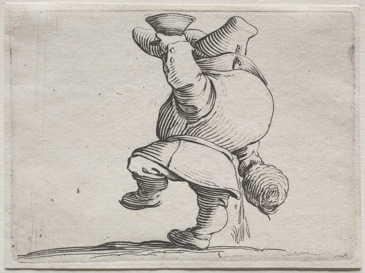 Bevitore visto da dietro da Jacques Callot