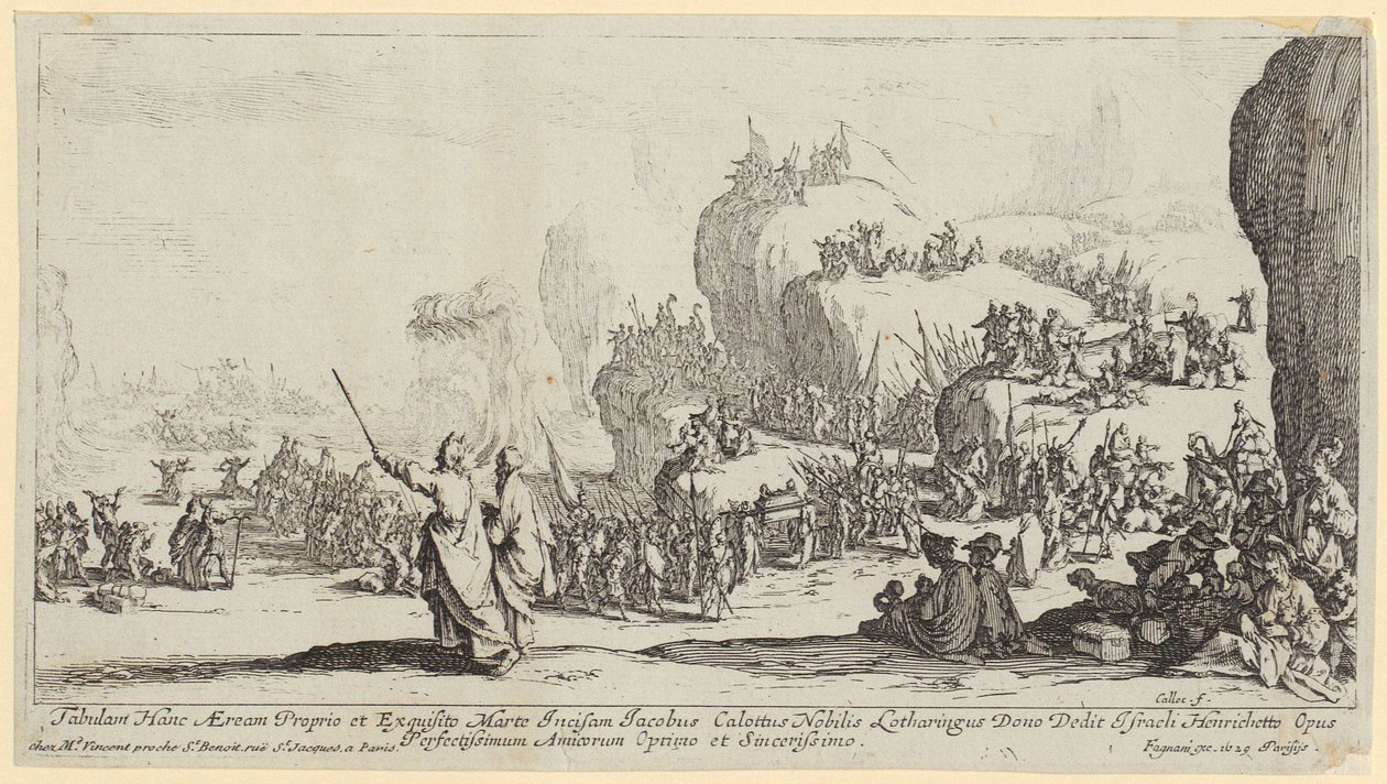 Attraversamento del Mar Rosso da Jacques Callot